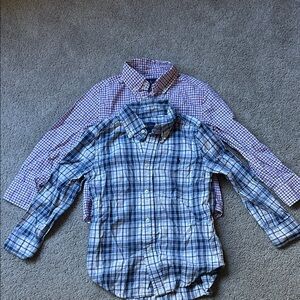 Ralph Lauren Blue and Red Plaid Casual Shirts